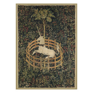 "Jednorożec odpoczywa w ogrodzie" Anonim